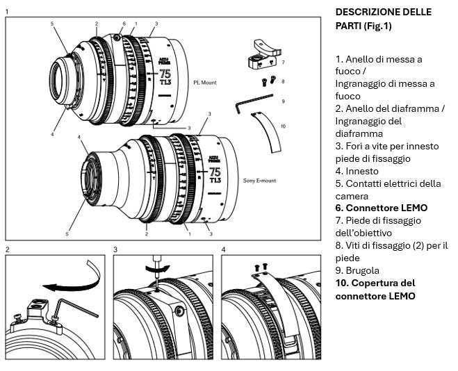 COPERCHIO CONNETTORE LEMO PER AIZU PRIME
