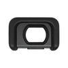 Black camera eyecup on a white background